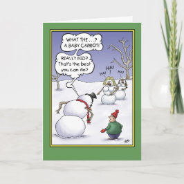 Snowman Holiday Humor, Groottezaken Feestdagen Kaart