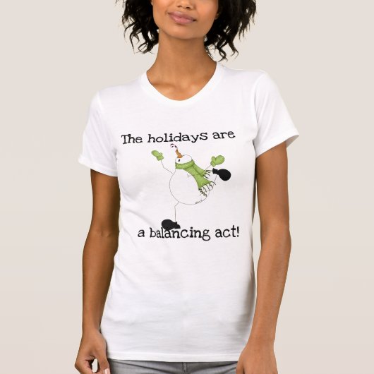 Snowman Holiday Humor T-shirt (Voorkant)