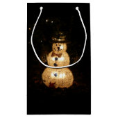 Snowman Holiday Light Display Klein Cadeauzakje (Achterkant)
