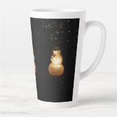 Snowman Holiday Light Display Latte Mok (Rechts)