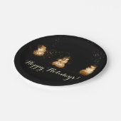 Snowman Holiday Light Display Papieren Bordje (Gekanteld)