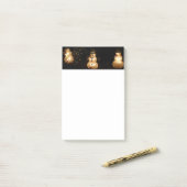 Snowman Holiday Light Display Post-it® Notes (Op bureau)