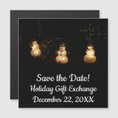Snowman Holiday Light Display Save the Date (Voorkant / Achterkant)