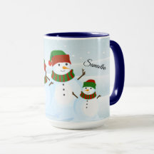 Snowman Holiday Mug personnalisé