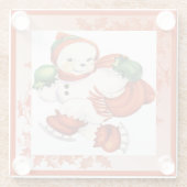 Snowman Holiday Onderzetters (Achterkant)