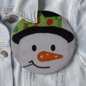 Snowman Holiday Ronde Button 6,0 Cm (In situ)