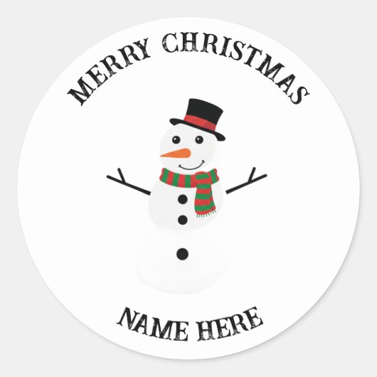 Snowman Holiday Sticker | Custom Christmas Gift  (Devant)