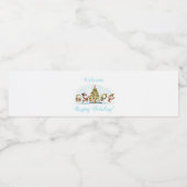 Snowman Holiday Waterfles Etiket (Enkel label)