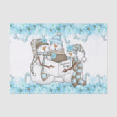 Snowman Holiday waterverf Tissuepapier (Voorkant)