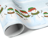 Snowman Holiday Wrapping Paper Cadeaupapier (Rol Hoek)