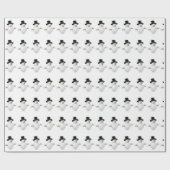 Snowman Holiday Xmas Kerstmis Modern Cadeaupapier (Vlak)