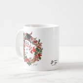 Snowman & Holly Holiday Coffee Mug White (Devant gauche)