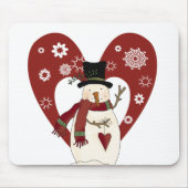 Snowman houdt van sneeuwt-T-shirts en cadeautjes Muismat (Voorkant)