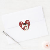 Snowman houdt van sneeuwt-T-shirts en cadeautjes Ronde Sticker (Envelop)