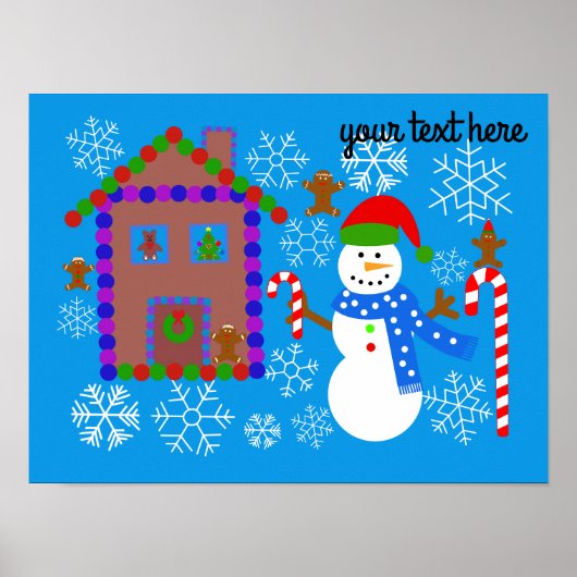 Snowman & House #2 Poster (Voorkant)