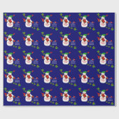 Snowman Hug voor Kerstmis van oma Cadeaupapier (Vlak)