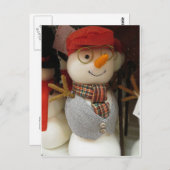 Snowman in bril briefkaart (Voorkant / Achterkant)