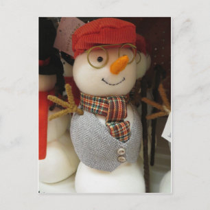 Snowman in bril briefkaart
