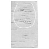 Snowman in kerstsneeuw Wereldbol op baarmoeder Klein Cadeauzakje (Achterkant)