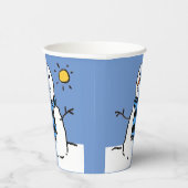 Snowman in Sunshine Papieren Bekers (Rechts)
