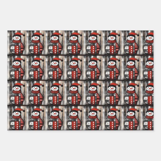 Snowman Inpakpapier Vel (Voorkant)