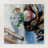 Snowman Jigzaag Puzzle Legpuzzel (Horizontaal)