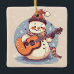 Snowman jouant de la guitare<br><div class="desc">Un design avec un bonhomme de neige jouant de la guitare</div>