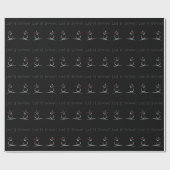 SNOWMAN JOY 'Let it Snow' Sjabloon aangepaste teks Cadeaupapier (Vlak)