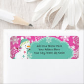 Snowman Joy Vakantie retour adreslabels Etiket (Insitu)