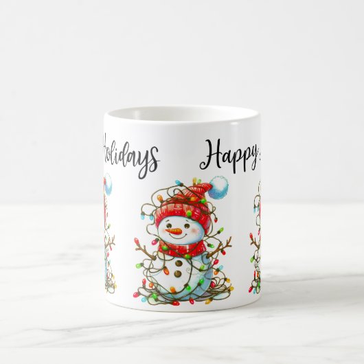 Snowman Joyeuses Fêtes Mug (Centre)