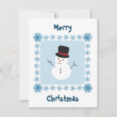 Snowman Joyeux Noël carte de voeux hiver Noël (Devant)