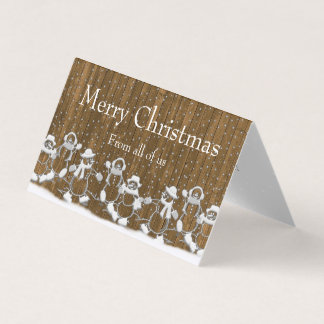 Snowman Joyeux Noël de tous les US carte personnal