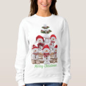 Snowman Joyeux pull de Noël, Sweat - shirt à capuc (Devant)