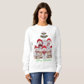 Snowman Joyeux pull de Noël, Sweat - shirt à capuc (Devant entier)