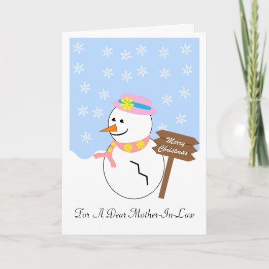 Snowman Kaart voor Kerstmis (Voorkant)