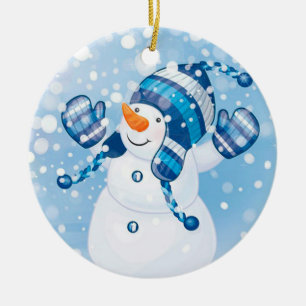 Snowman Keramisch Ornament