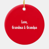 Snowman Keramisch Ornament (Achterkant)