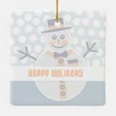 Snowman Keramisch Ornament (Achterkant)