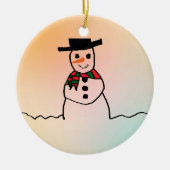 Snowman Keramisch Ornament (Voorkant)