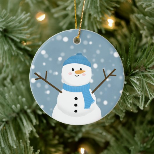 Snowman Keramisch Ornament (Boom)