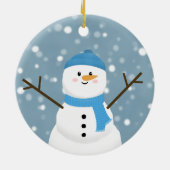 Snowman Keramisch Ornament (Achterkant)