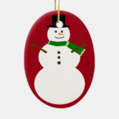 Snowman Keramisch Ornament (Achterkant)
