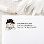 Snowman Kerst retour adreslabels Etiket (Insitu)