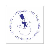 Snowman Kerstadres Zelfinkend stempel (Design)