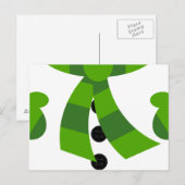 Snowman-kerstBriefkaart Feestdagenkaart (Voorkant / Achterkant)