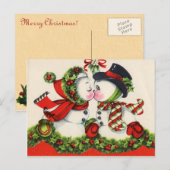  Snowman-kerstBriefkaart Feestdagenkaart (Voorkant / Achterkant)
