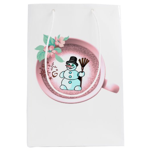 Snowman-kerstcadeaus Medium Cadeauzakje (Voorkant)