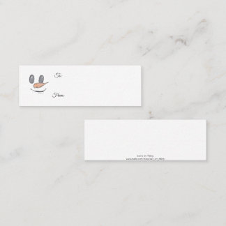 Snowman-kerstcadeautags/labels Mini Visitekaartje
