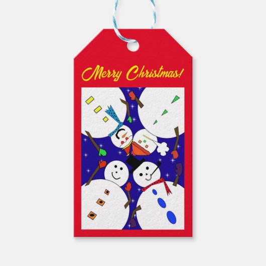 Snowman-kerstcadeLabel Cadeaulabel (Voorkant)