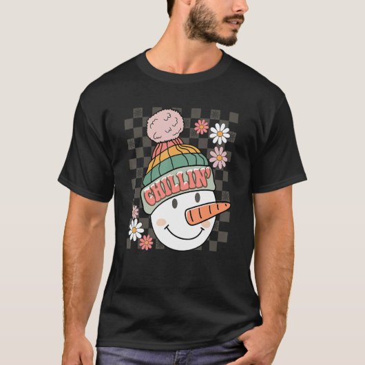 Snowman Kerstchillin met mijn Snowmies Ugly T-shirt (Voorkant)